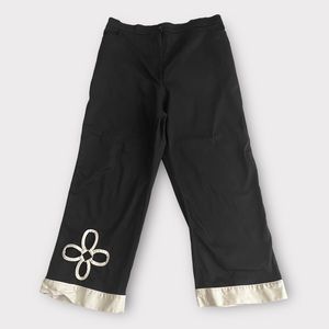 Vintage Sea Suns Women’s Pants Medium Cropped Wide Leg Embroidered 1990s 90s